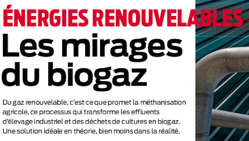 QUE CHOISIR : Les mirages du Biogaz